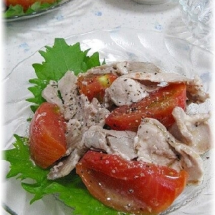 ヘルシー豚肉とトマトのさっぱりマリネ!